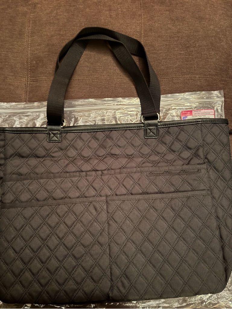 Thirty One Double Take Tote Bag Reversible Quilted Diamonds/Moosin Around Nwt